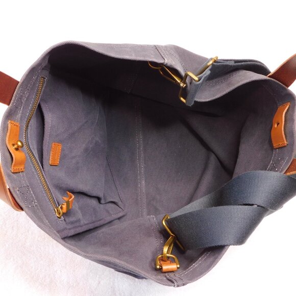 Madewell The Canvas Transport Carryall Tote Bag | Black Sea Blue | VGUC - Picture 3 of 8